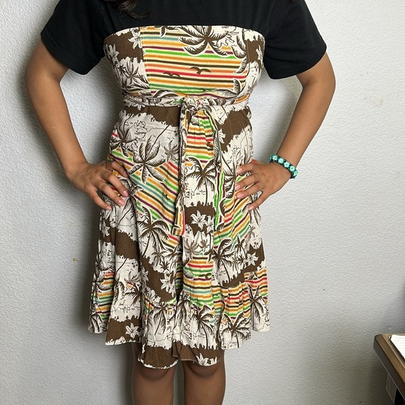 Farm Rio Women’s Size Medium Strapless Wrap Cover Up Mini Short Dress - Picture 14 of 15